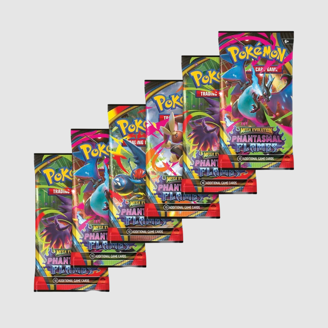 Pokémon TCG: Mega Evolution-Phantasmal Flames Booster Bundle (6 Packs) (EN)